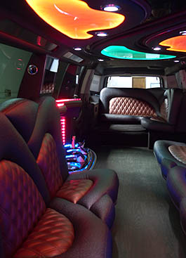 deluxe stretch SUV interior